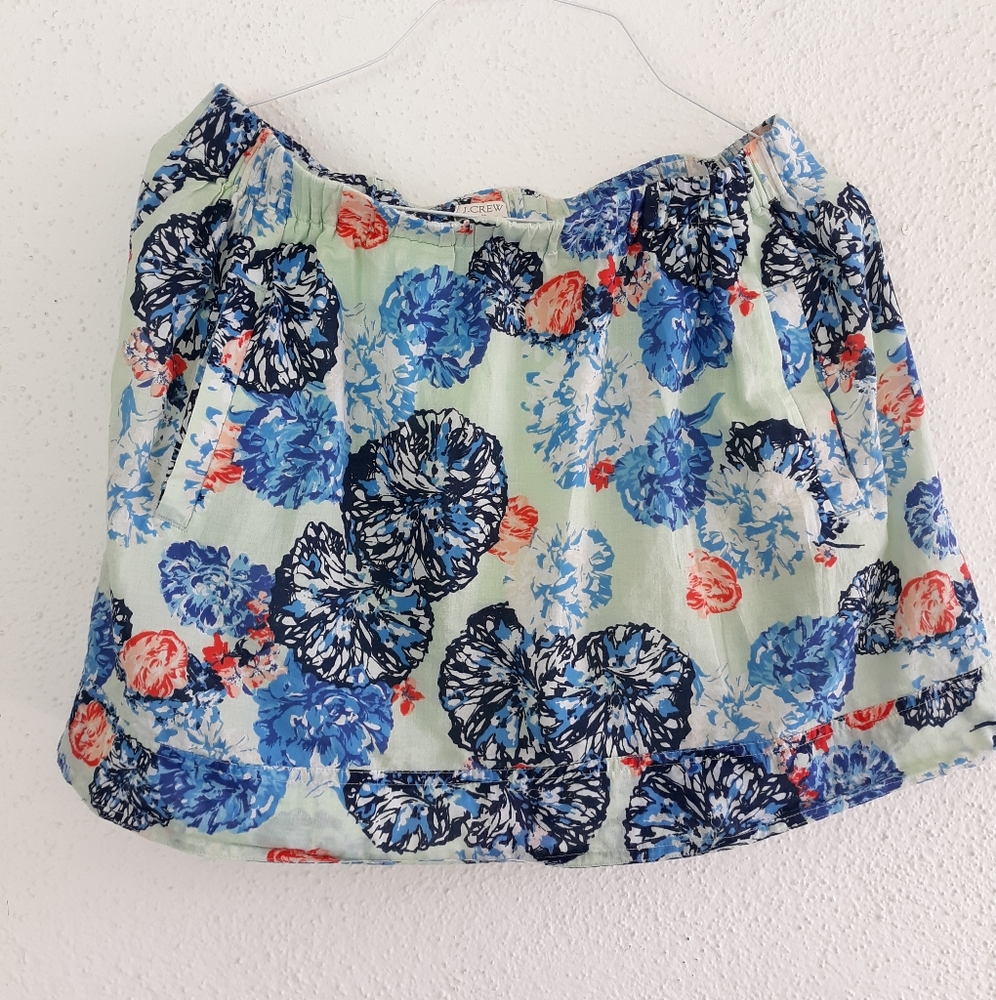 😁J.CREW Floral Skirt